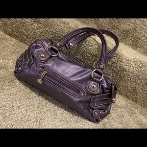 Purple Metallic Shoulder Bag